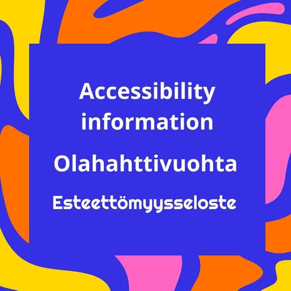 A poster with the text "Accessibility information"