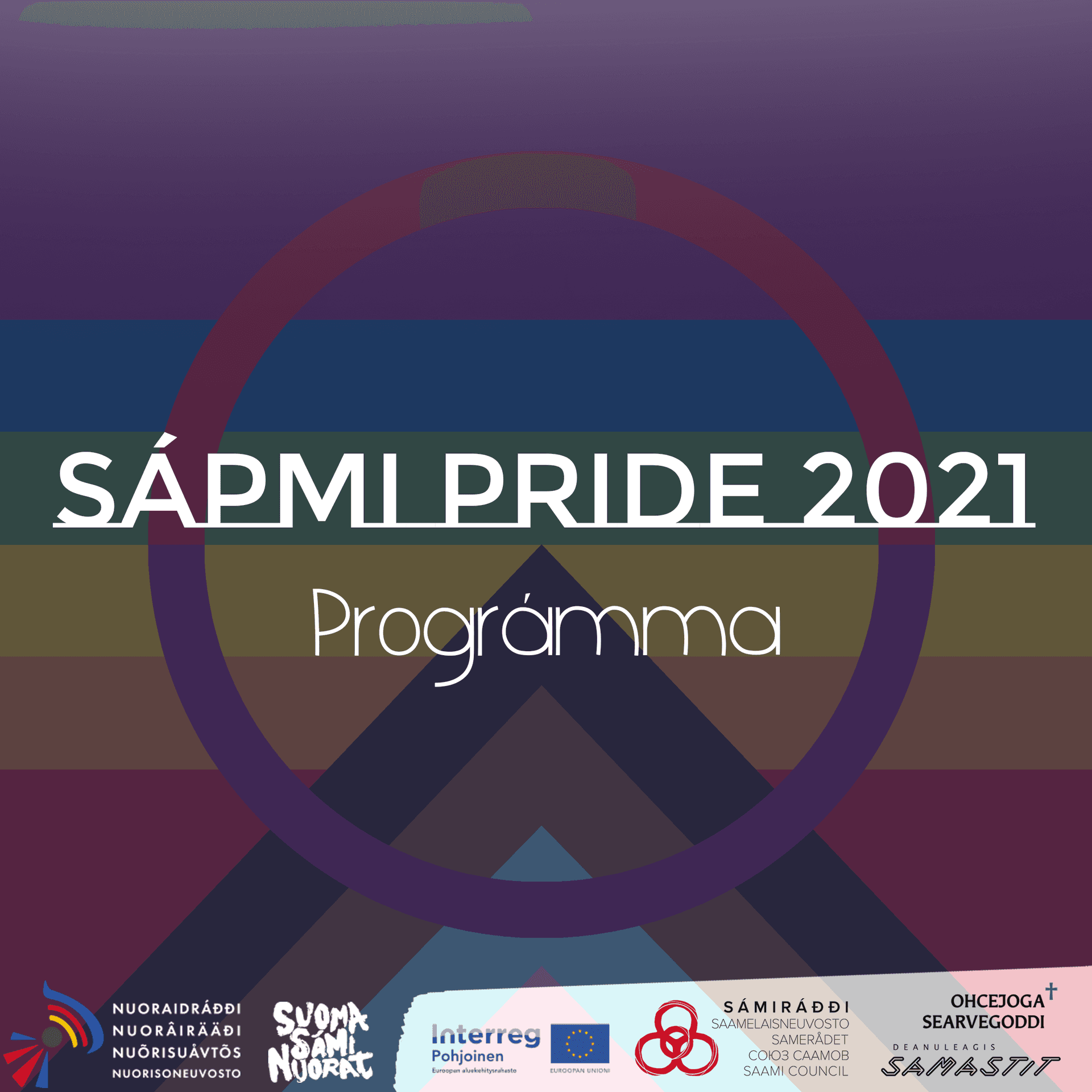 Sapmi pride 2021 program front page with sponsor logos
