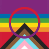 The Sápmi Pride flag, which is a combination of the sápmi flag and the progress pride flag.